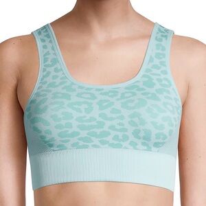 Avia Seamless Mint Leopard Print Sports Bra